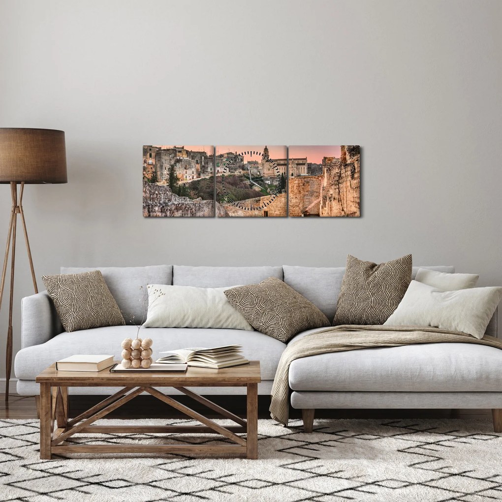 Kép - Gravina, Puglia, Olaszország (órával) (90x30 cm)
