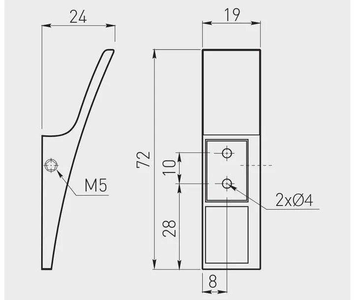 Fogas fém, 804, szálcsiszolt