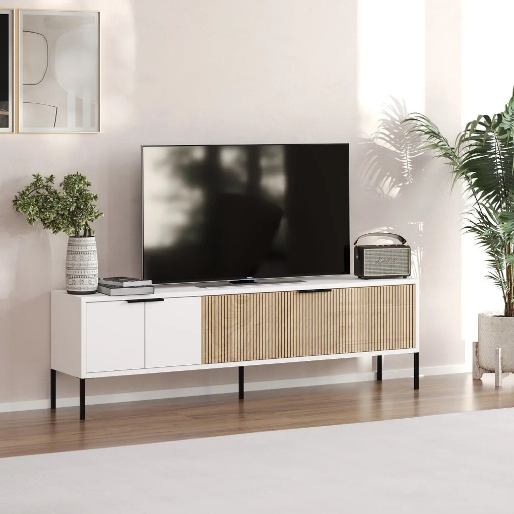 Noah TV-állvány, fehér, 150 cm – TR327ODS1319