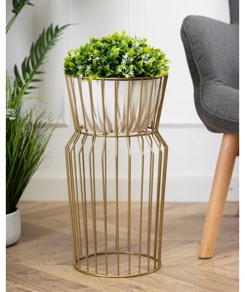 Virágállvány 50x26 cm arany