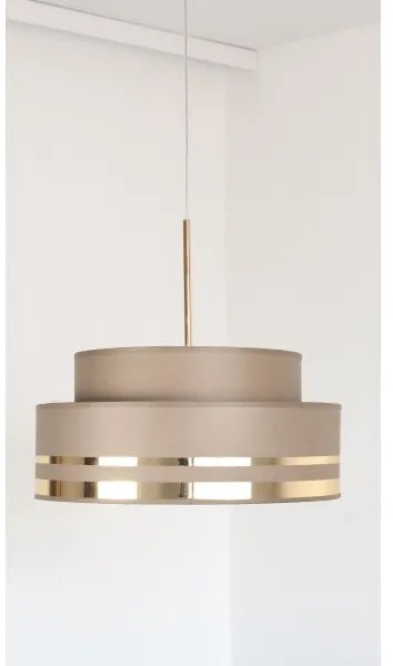 Csillár zsinóron TAMI 1xE27/60W/230V átm. 40 cm barna/arany