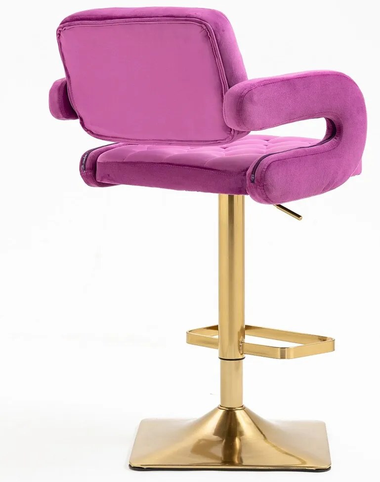 HR8403KW Fukszia modern velúr szék arany lábbal