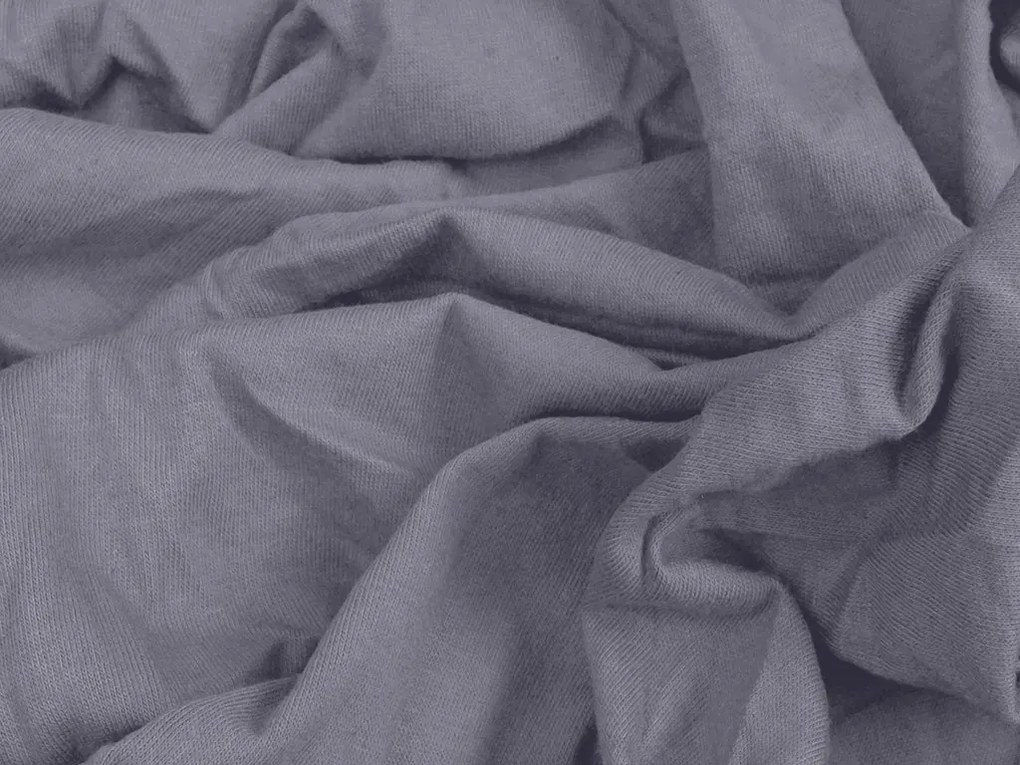 Jersey gumis lepedő kékesszürke 90 x 200 cm