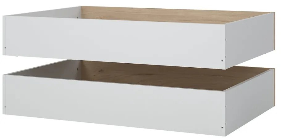 Natúr színű ágy alatti fiók szett 2 db-os 90x190-140x190 cm Naia – Tvilum