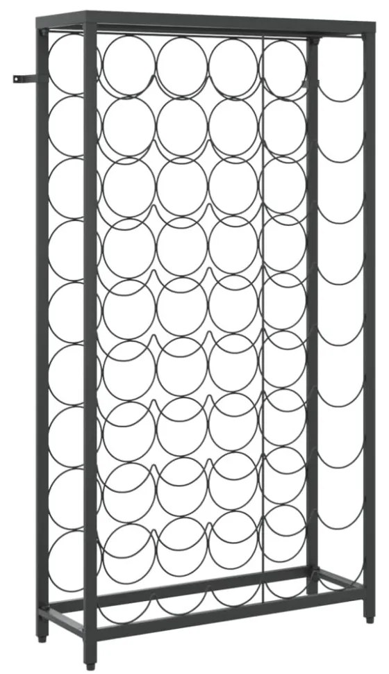 fekete kovácsoltvas bortartó 45 palackhoz 54 x 18 x 100 cm
