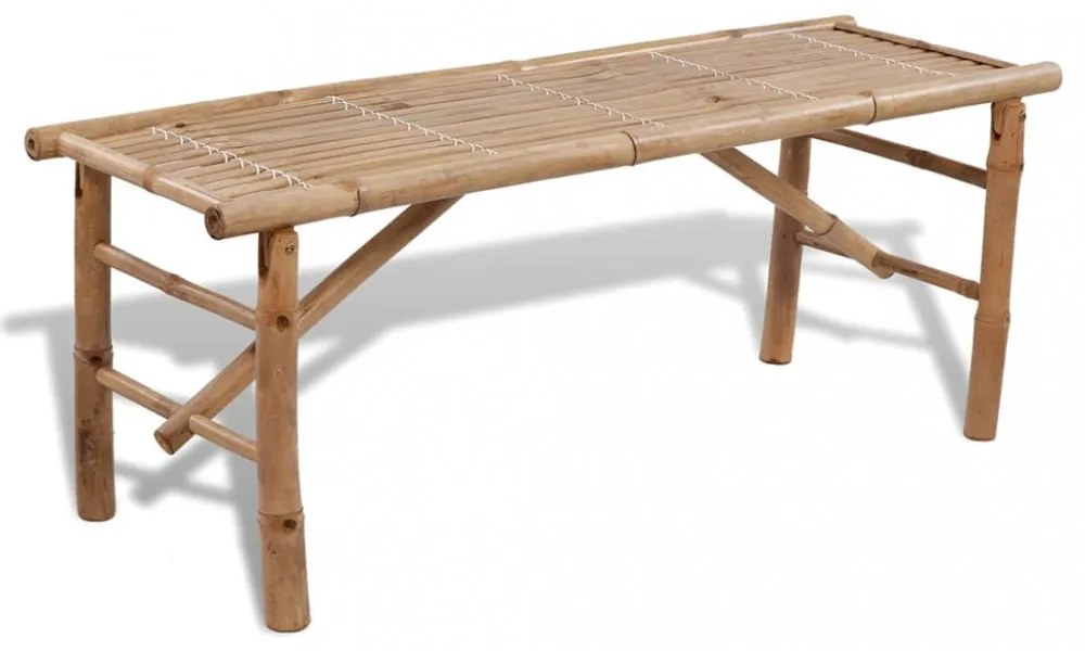 bambusz sörözőasztal 2 paddal 100 cm