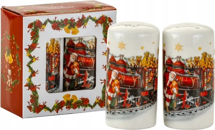 Karácsonyi szett Mikulás fűszertartó só-borsszóró só-bors