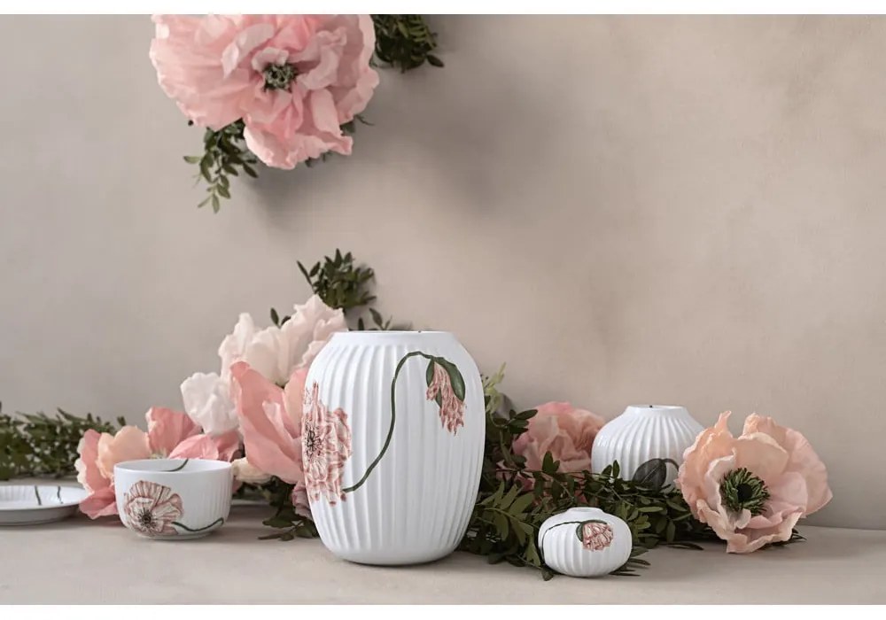 Poppy fehér porcelán váza, magasság 21 cm - Kähler Design