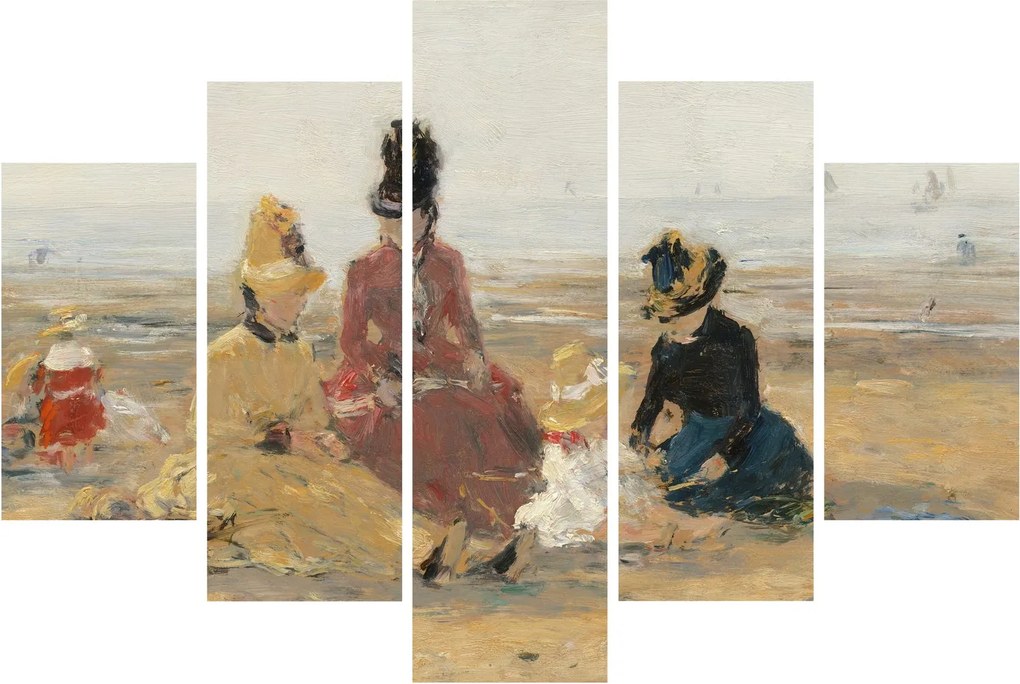 Kép - Eugène Boudin, On the Beach, Trouville, reprodukciók (150x105 cm)