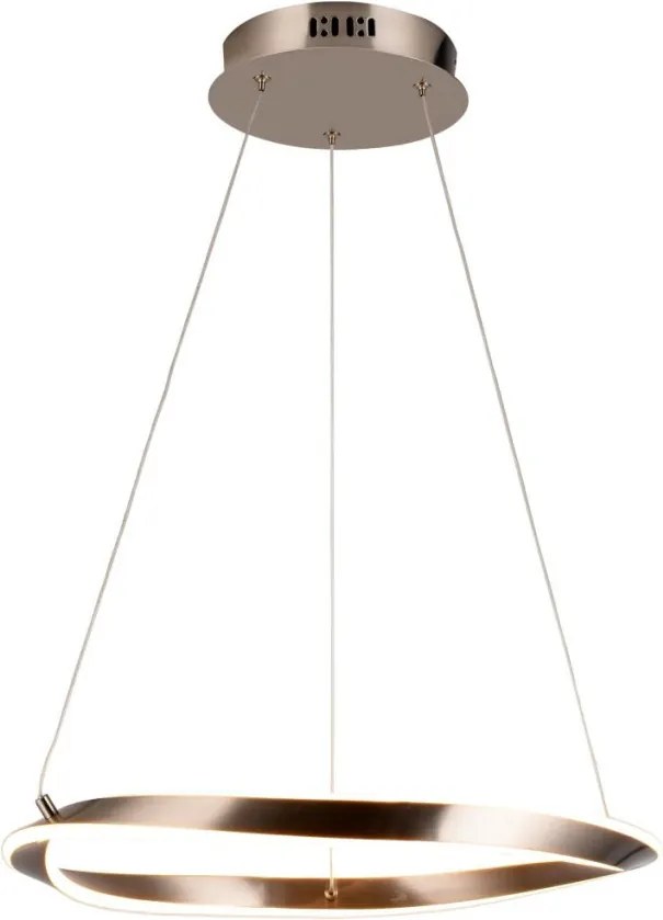 ZUMA LINE MD9190-1S-3NT GIRONA Modern Led Függesztett Lámpa Bézs, Nikkel LED IP20