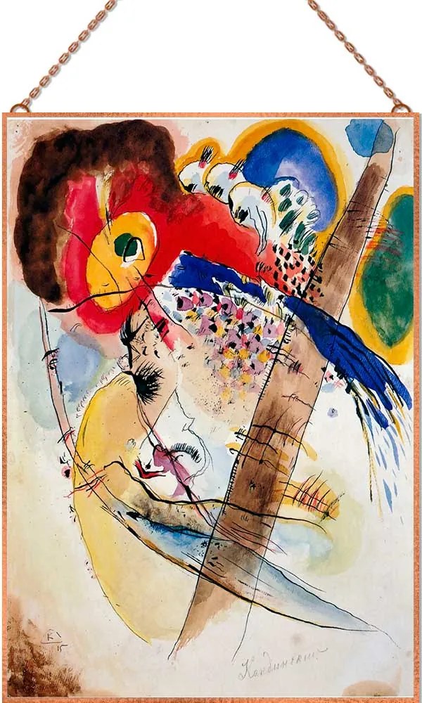 Kandinszkij - Exotic Birds üvegkép, falikép