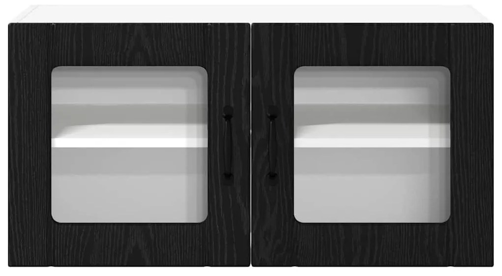 Fali konyhaszekrény Fekete tölgy 80 x 31 x 40 cm Faanyag