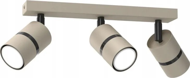 Mennyezeti Lámpa Aurora Black Bézs 3 Spot Állítható Léc Modern