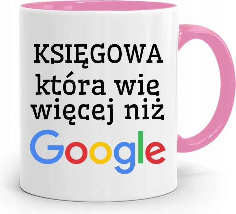 Rózsaszín Bögre Ajándék Könyvelőnek, fényképes nyomattal