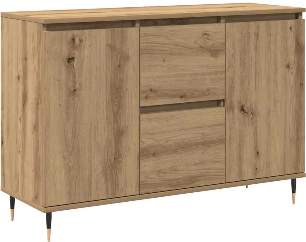 vidaXL Széf fiókkal Artisan tölgy 101,5 x 35 x 70 cm Faanyag