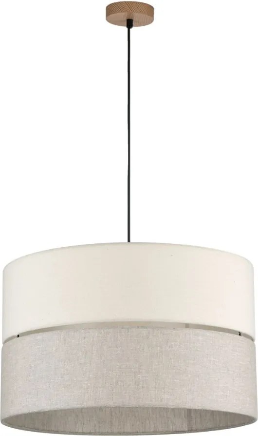 TK LIGHTING 5773 ECO Ernyős Függesztett Lámpa Bézs, Fekete E27 IP20