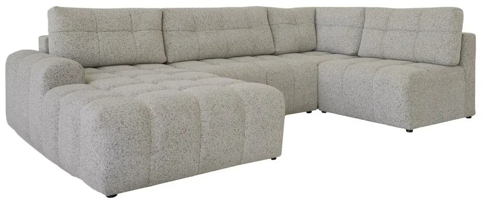 Világosbarna kinyitható tárolóhelyes moduláris sarokkanapé (jobb oldali) Lulu – Miuform