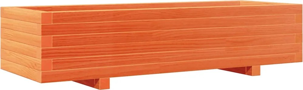 vidaXL viaszbarna tömör fenyőfa kerti virágláda 110x40x26,5 cm