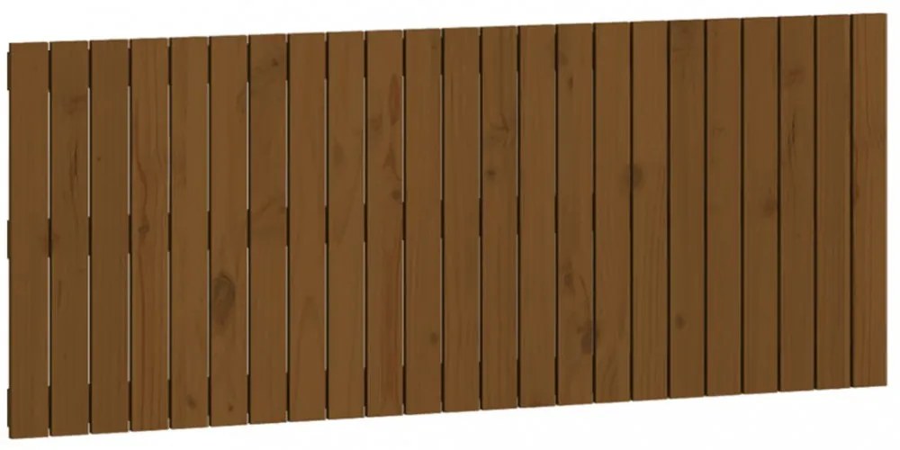mézbarna tömör fenyőfa fali fejtámla 147 x 3 x 60 cm