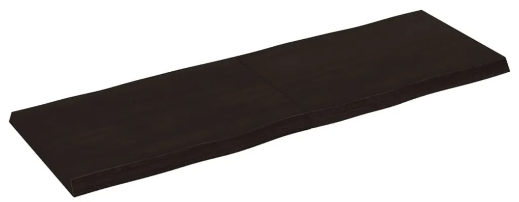 sötétbarna kezelt tömör asztallap 120x40x(2-4) cm