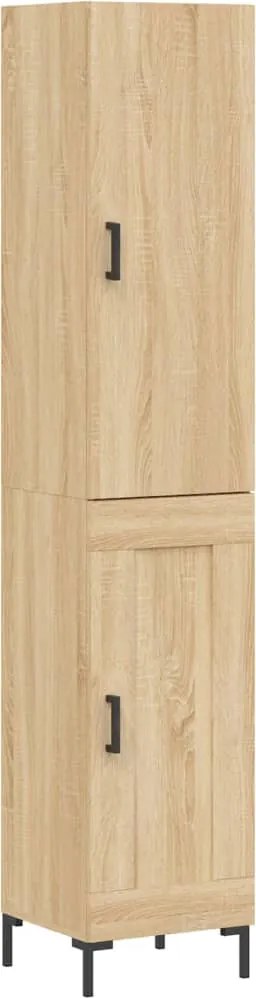 vidaXL sonoma tölgy szerelt fa magasszekrény 34,5x34x180 cm