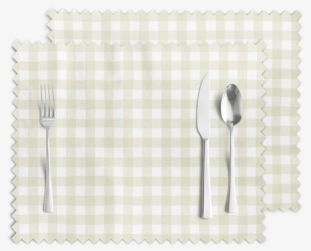 Goldea teflonbevonatú reggeliző alátét - bézs kockás - 2db 30 x 40 cm