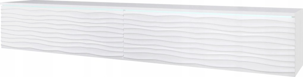 Lowboard Apollo II Rtv szekrény 180cm Tv polc, Mdf komód, hullám