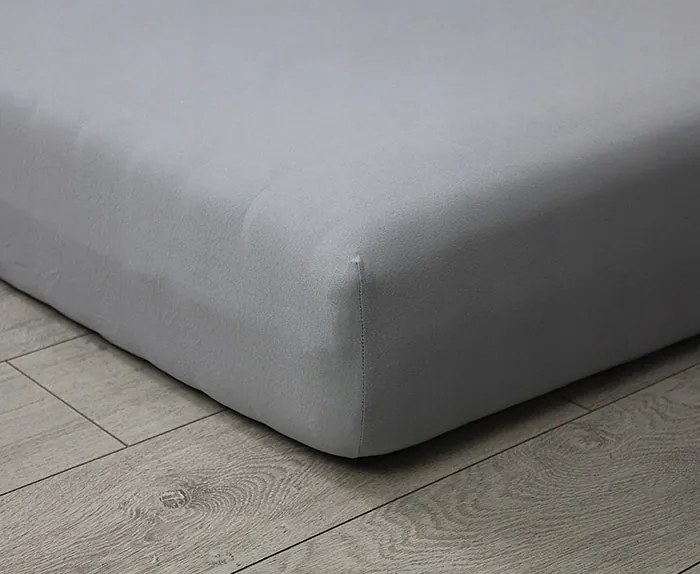 Jersey gumis lepedő exkluzív vastag Világosszürke hamu 220x200