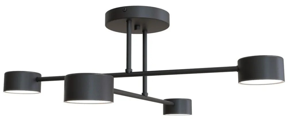 EMIBIG 1355-4 HALO Loft Mennyezeti Lámpa Fekete GX53 IP20