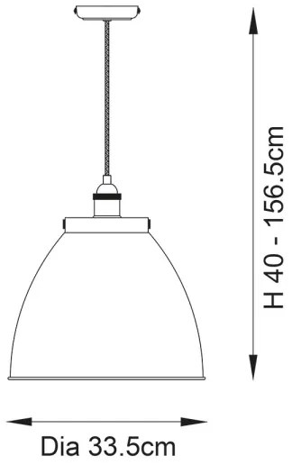 Endon 98744 - FRANKLIN függőlámpa kábellel 1xE27/10W/230V sárgaréz