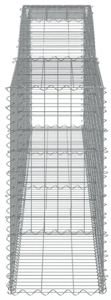 8 db íves horganyzott vas gabion kosár 400x50x100/120 cm