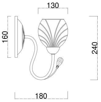 Brilagi - Fali lámpa MEGAPOLIS 1xE14/60W/230V arany