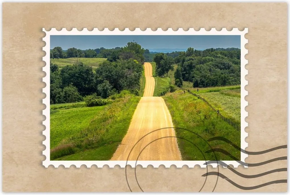 Poszterek 60x40 Út Rét Mező Erdő