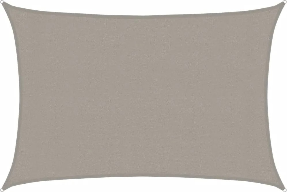 vidaXL világosszürke négyszögletű HDPE napvitorla 160 g/m² 3x4,5 m