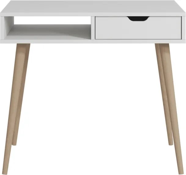 Offer íróasztal, fehér-fa, 90 cm