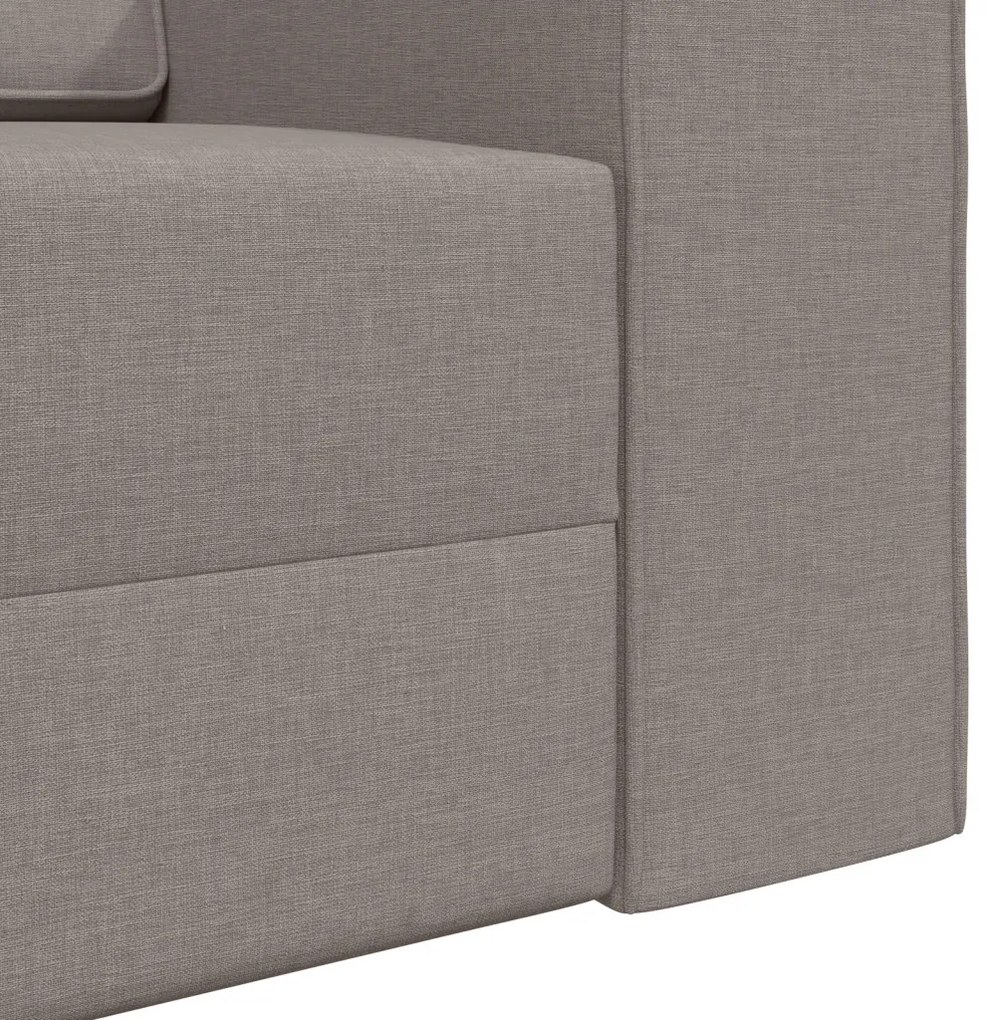 Függőleges Kanapéágy 2 az 1-ben Taupe 245x150x60.5 cm Szövet