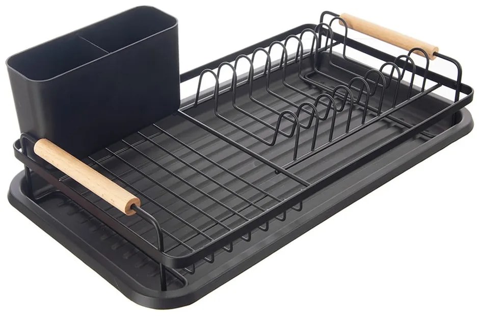 Fekete fém edényszárító 43x23,5 cm Radka – Orion