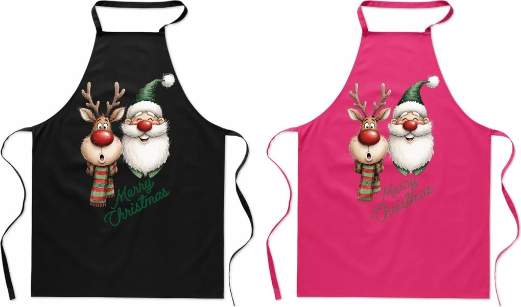 Konyhai kötény Pároknak Karácsony Rénszarvas Mikulás Ajándék Édes