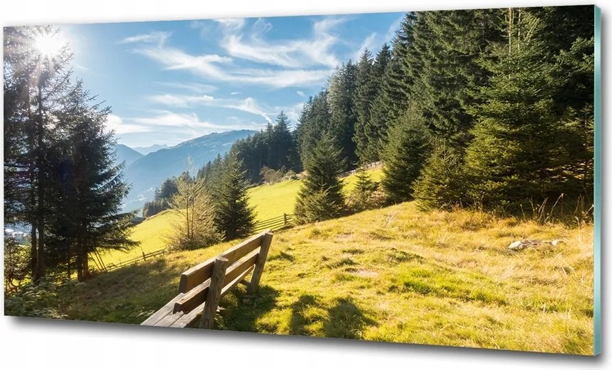 Fotótapéta üvegfalra Ősz a hegyekben 100x50