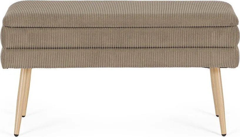 Szürkésbarna párnázott pad Olga – Bizzotto