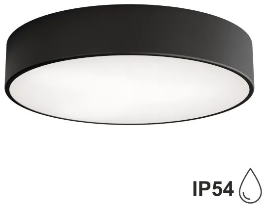 Brilagi - Fürdőszobai mennyezeti lámpa CLARE 3xE27/24W/230V átm. 40 cm fekete IP54