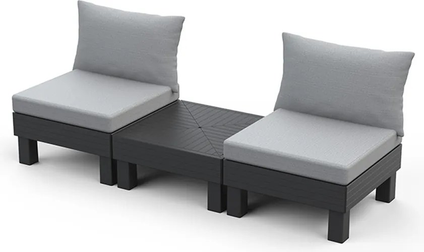 Elements balkon kerti bútor szett grafit