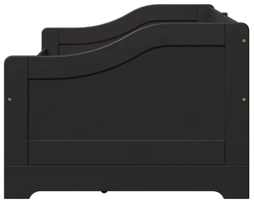 Napozóágy 3 fiókkal matrac nélkül IRUN Fekete 90x200 cm
