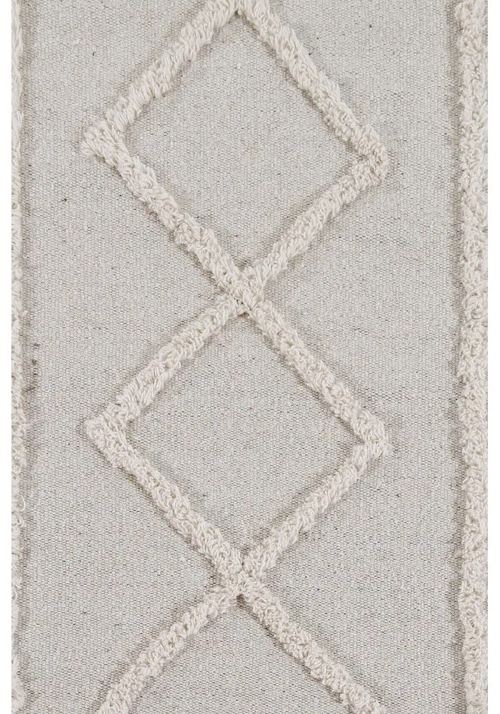 Fehér mosható kézi szövésű pamut szőnyeg 120x160 cm Tribu Natural – Lorena Canals