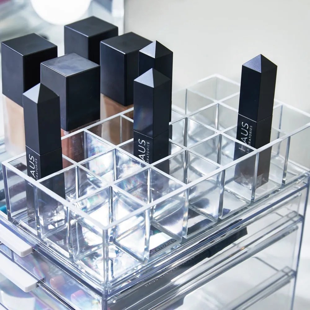 Újrahasznosított műanyag fürdőszobai rendszerező kozmetikumokhoz Lip Station – iDesign