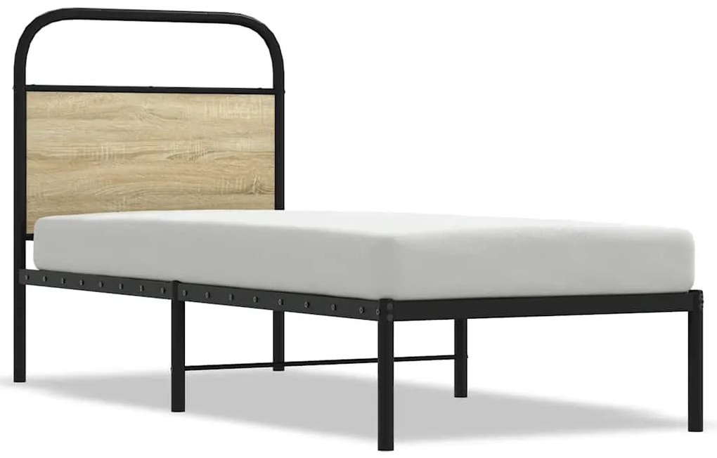ágykeret matrac nélkül 75x190 cm sonoma tölgyfa műfa