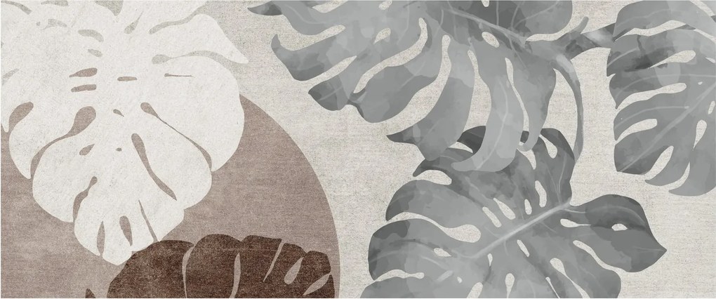 Kép - Design levelekkel (120x50 cm)