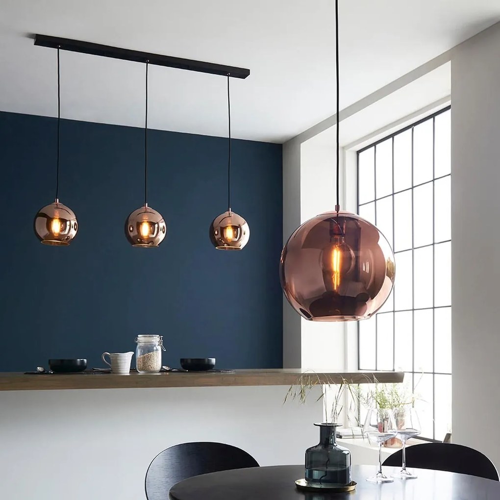 Endon modern függeszték boli fekete tükör réz end102930