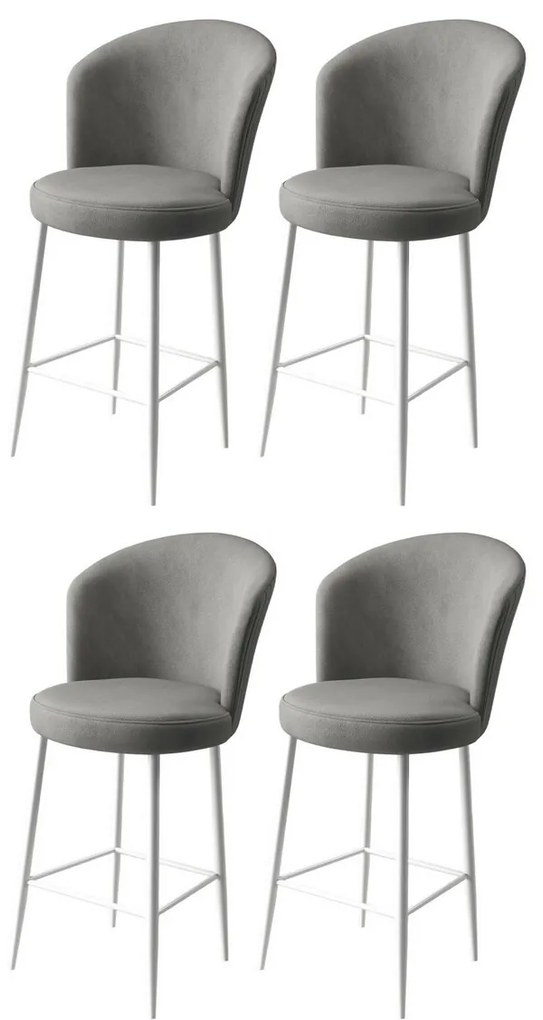 Fora Grey and White bárszék szett, 4 db, 4 db