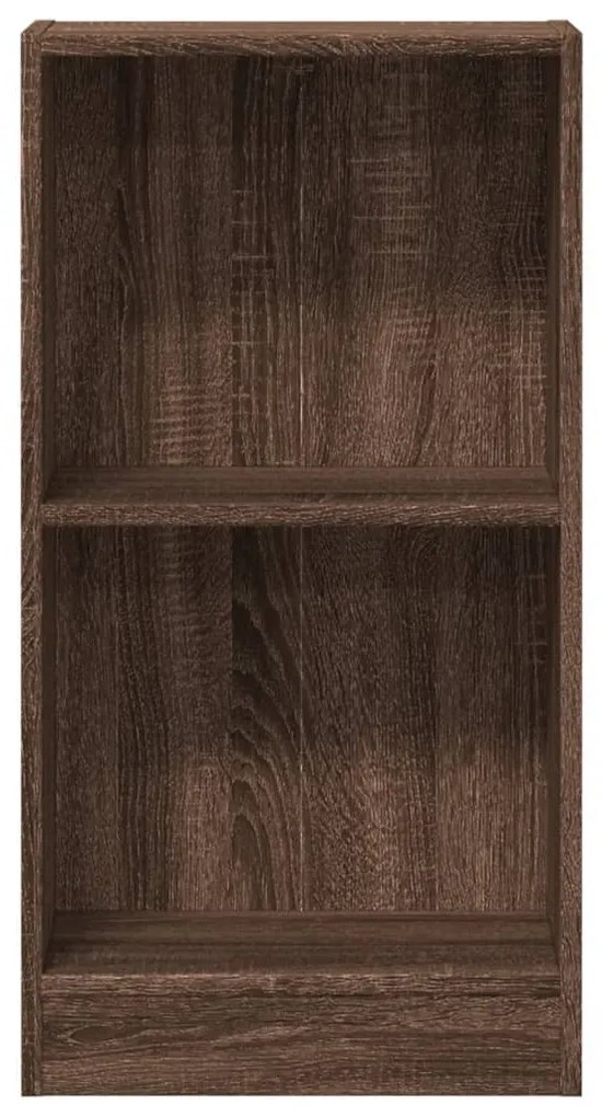 barna tölgy színű szerelt fa könyvszekrény 40 x 24 x 76 cm